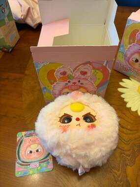 Baby Three zipper plush Pink pig Plush Blind Box Toy